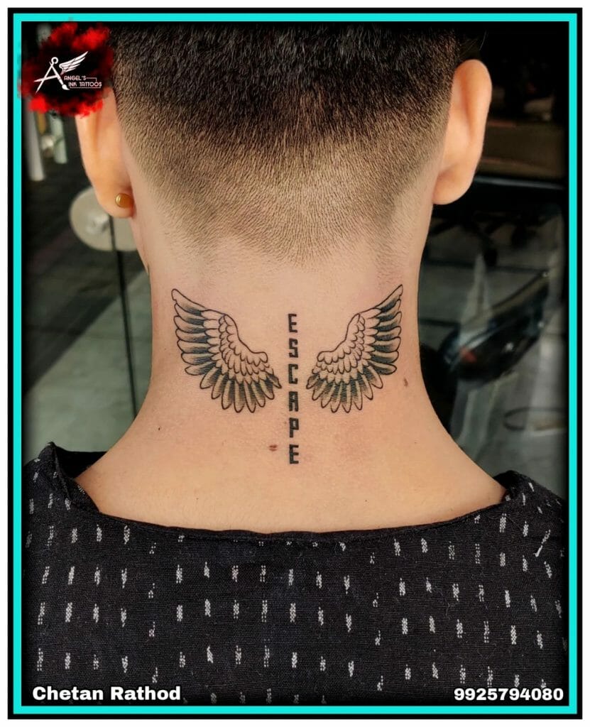 neck tattoos for men wings 0051