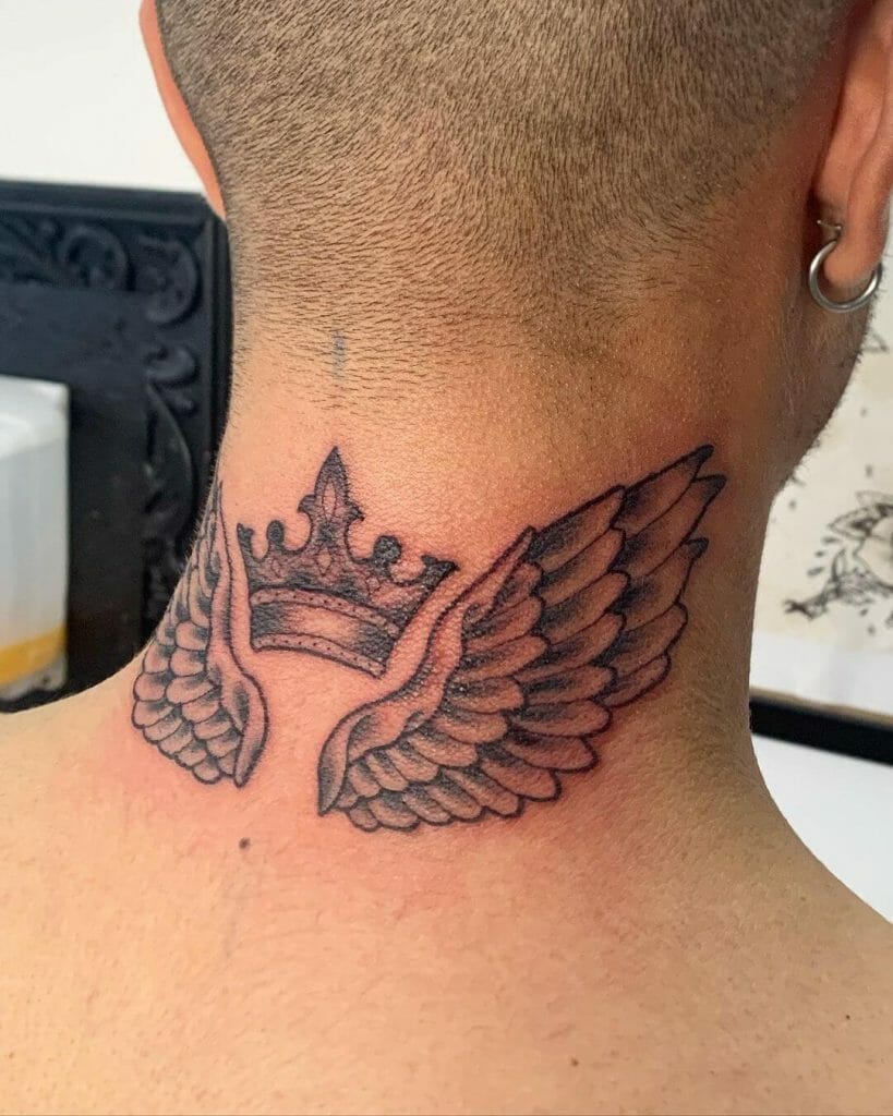 neck tattoos for men wings 0061