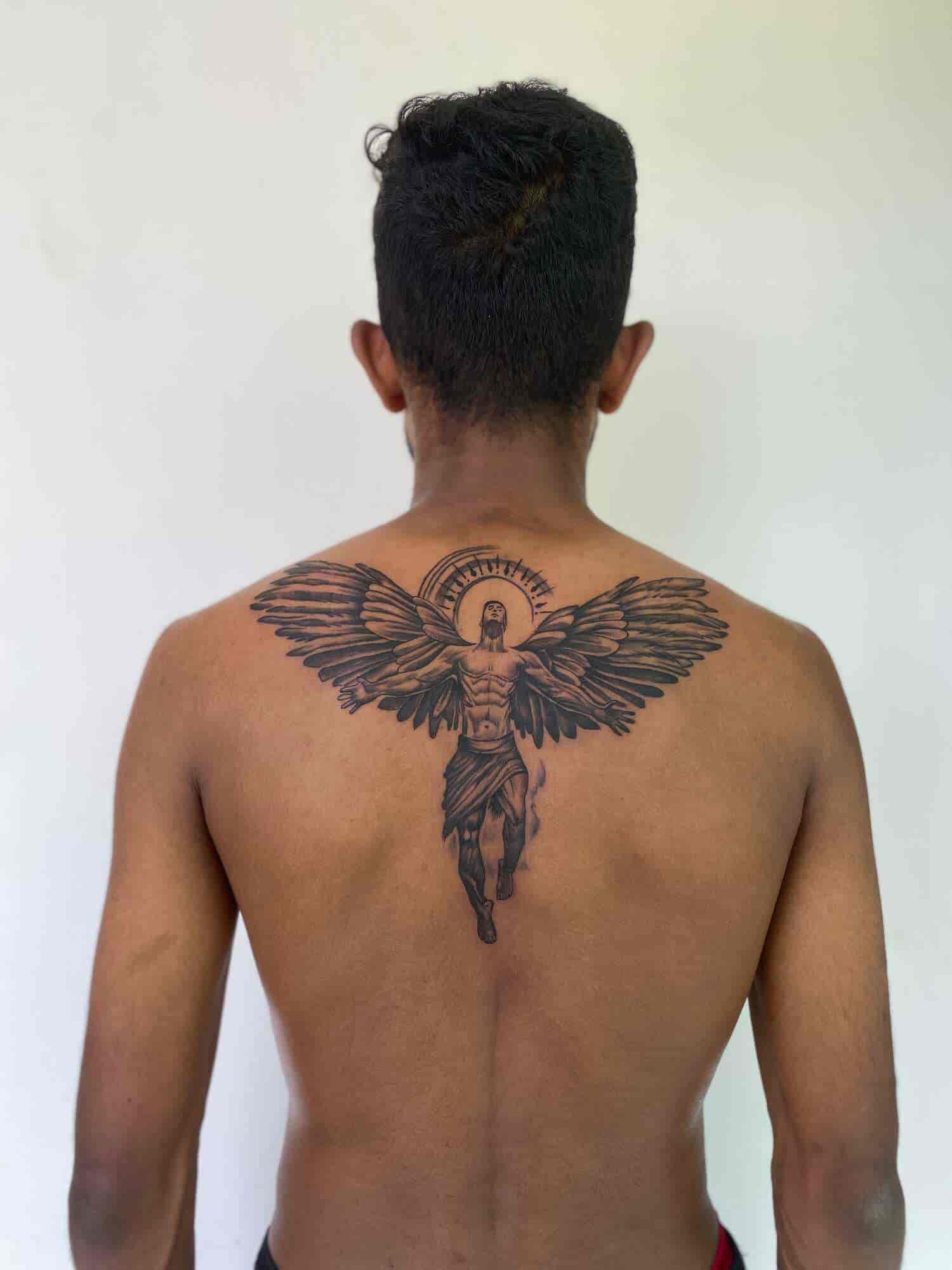 neck tattoos for men wings 0071