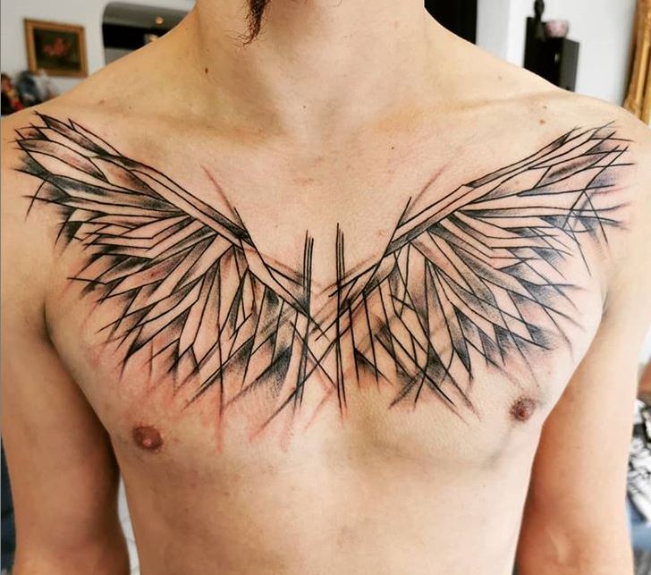 neck tattoos for men wings 0072