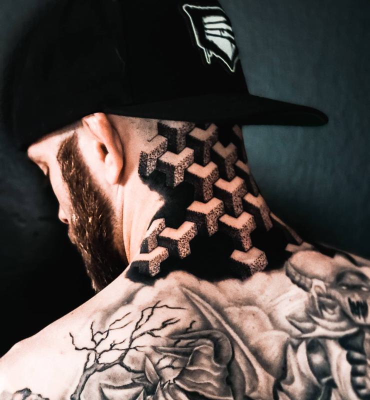 neck tattoos for men wings 0073