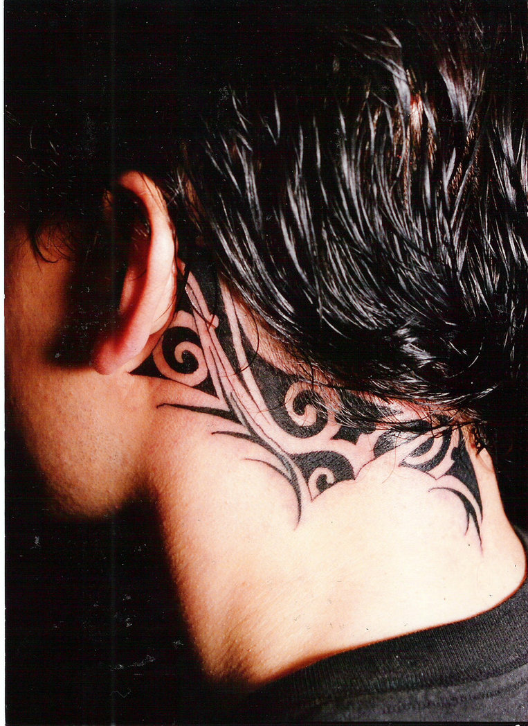 neck tattoos for men wings 0096