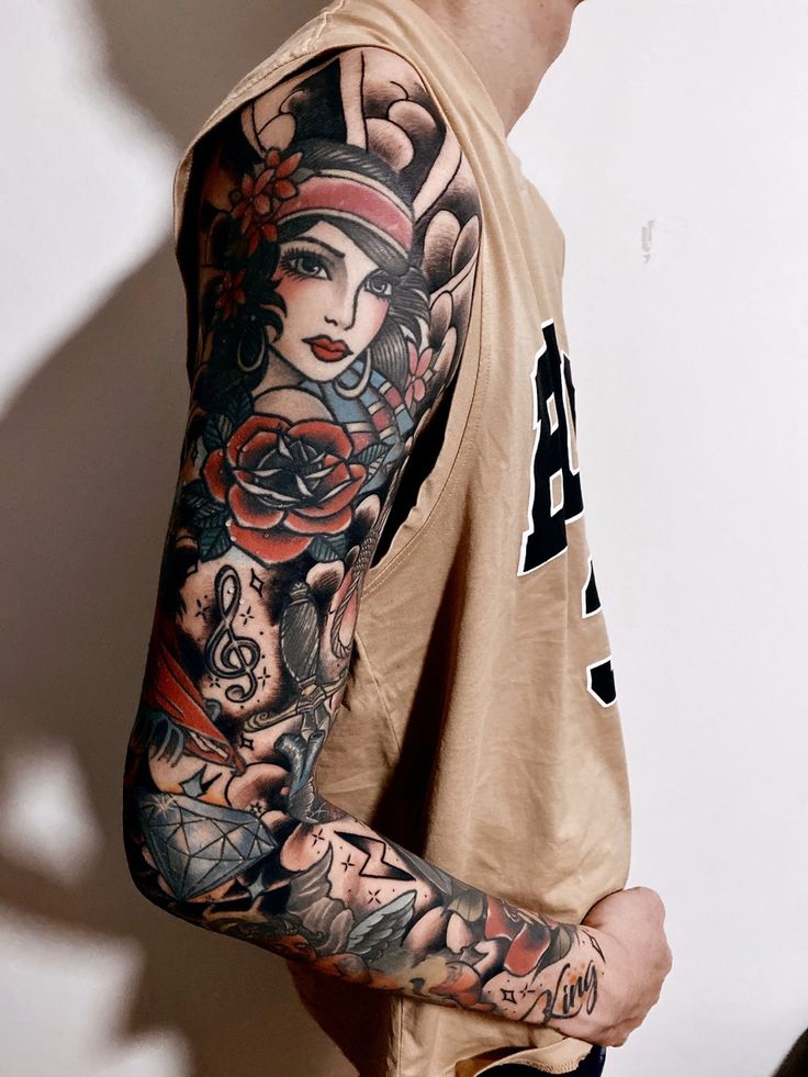 Neo traditional tattoos for men 0030