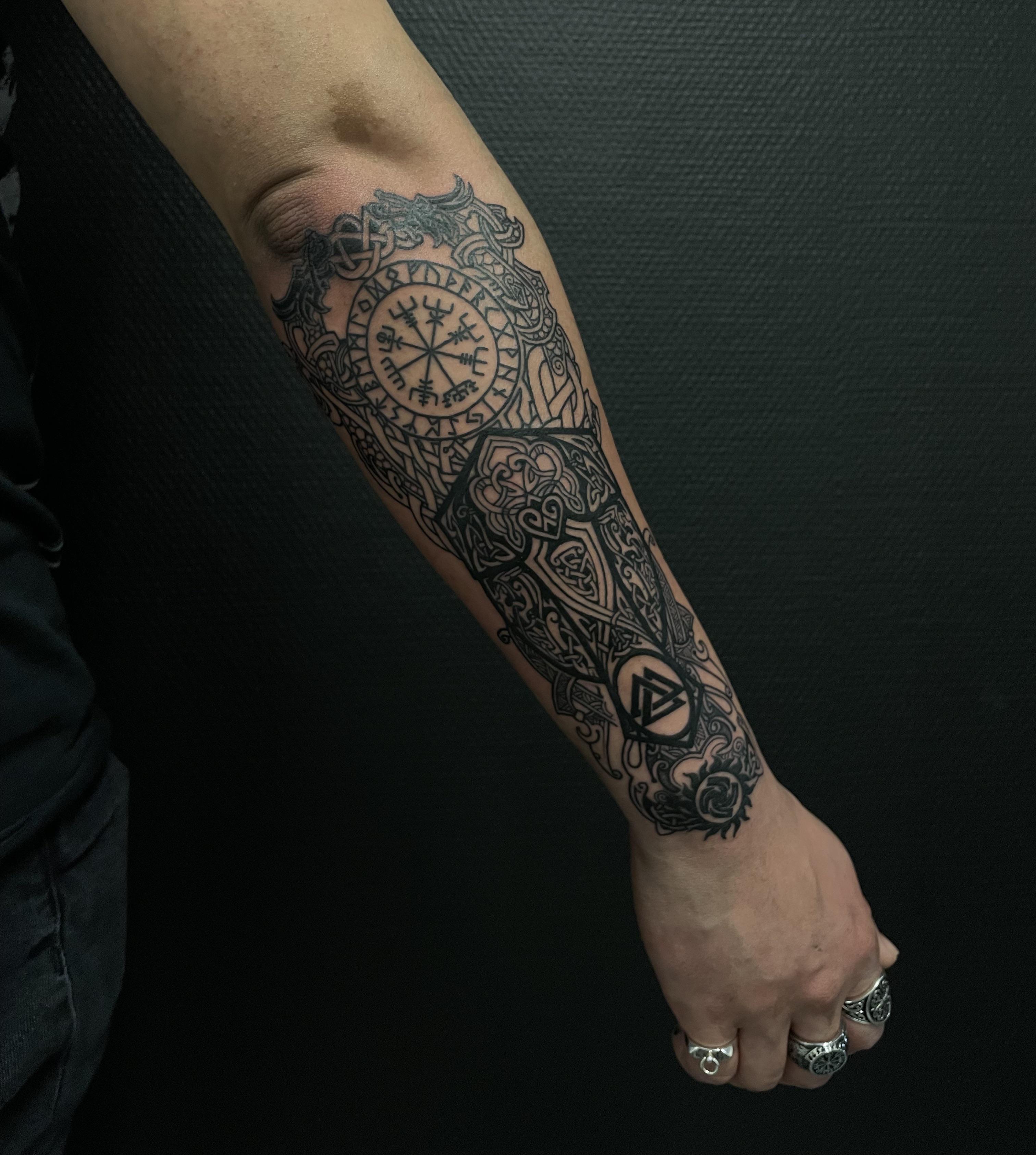 nordic forearm tattoos for men 0026