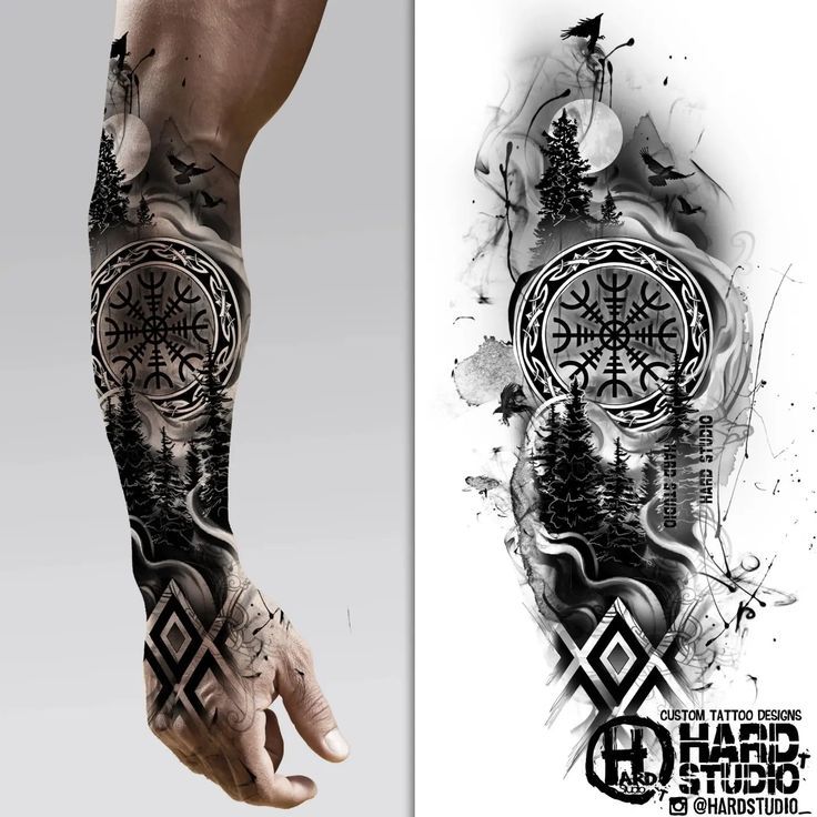 nordic forearm tattoos for men 0028