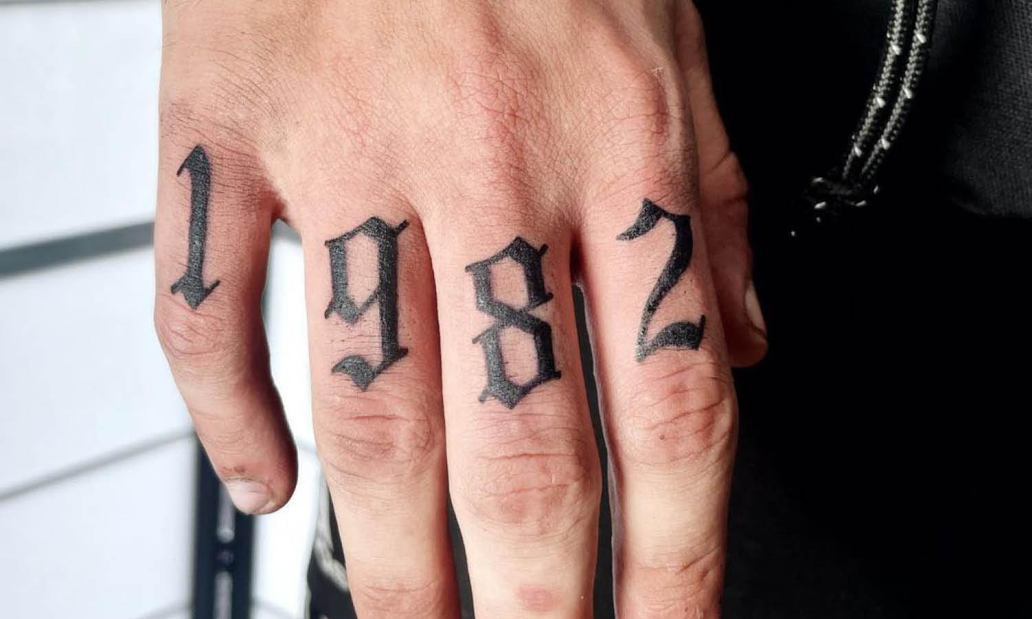 number tattoos for men 0042