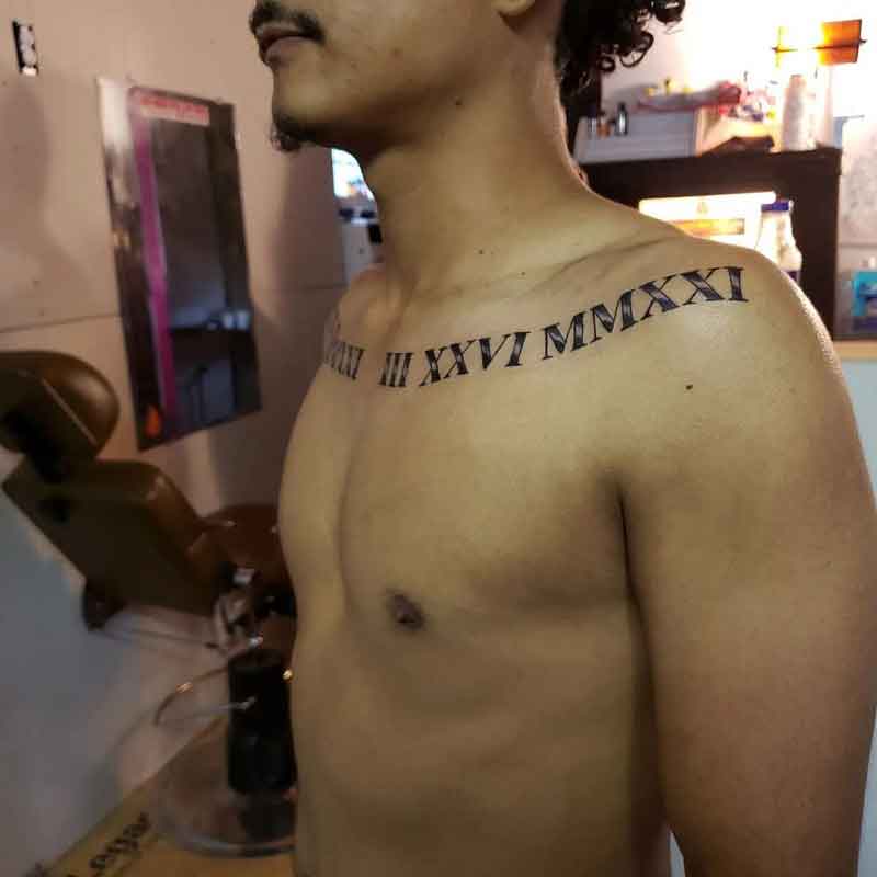 number tattoos for men 0091