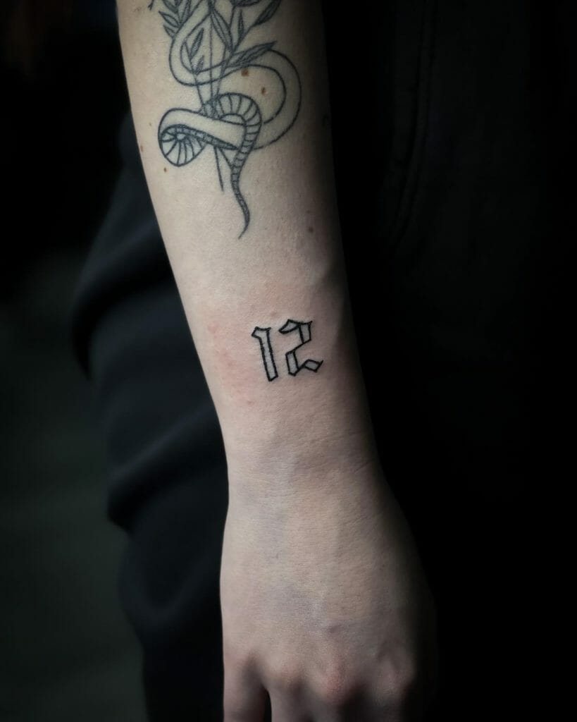 number tattoos for men 0096