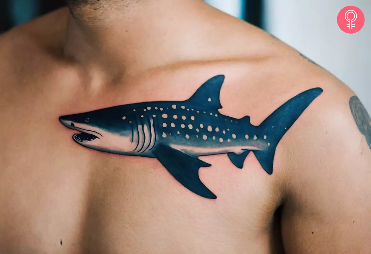 ocean-themed shark tattoos for men