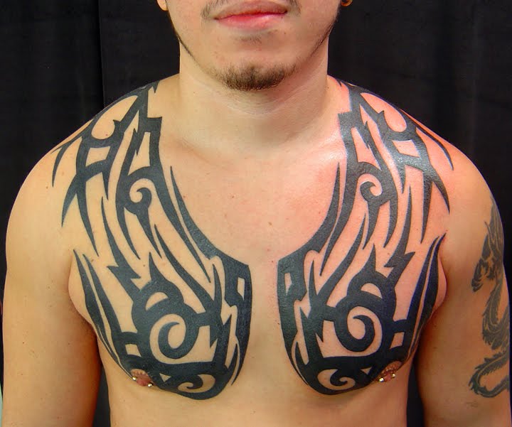 one sided chest tattoos for men 0051