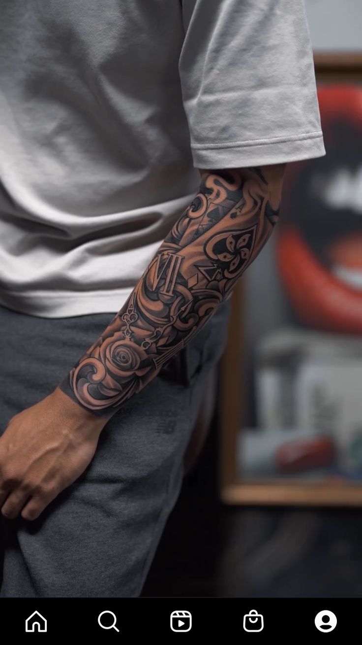 outer forearm tattoos for men 0022