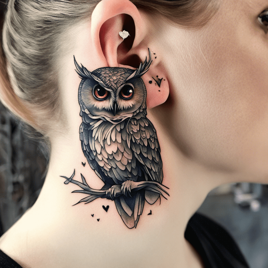 owl chest tattoos for men 0025