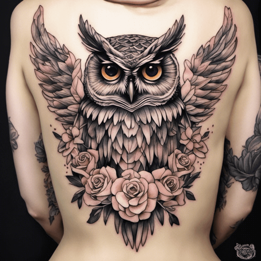 owl chest tattoos for men 0042