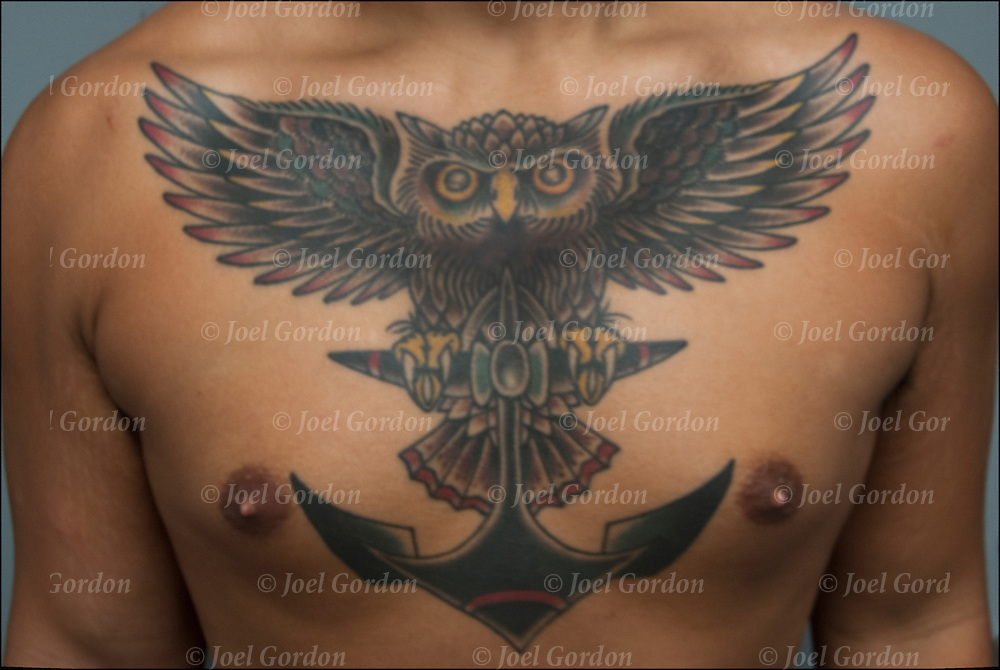 owl chest tattoos for men 0057