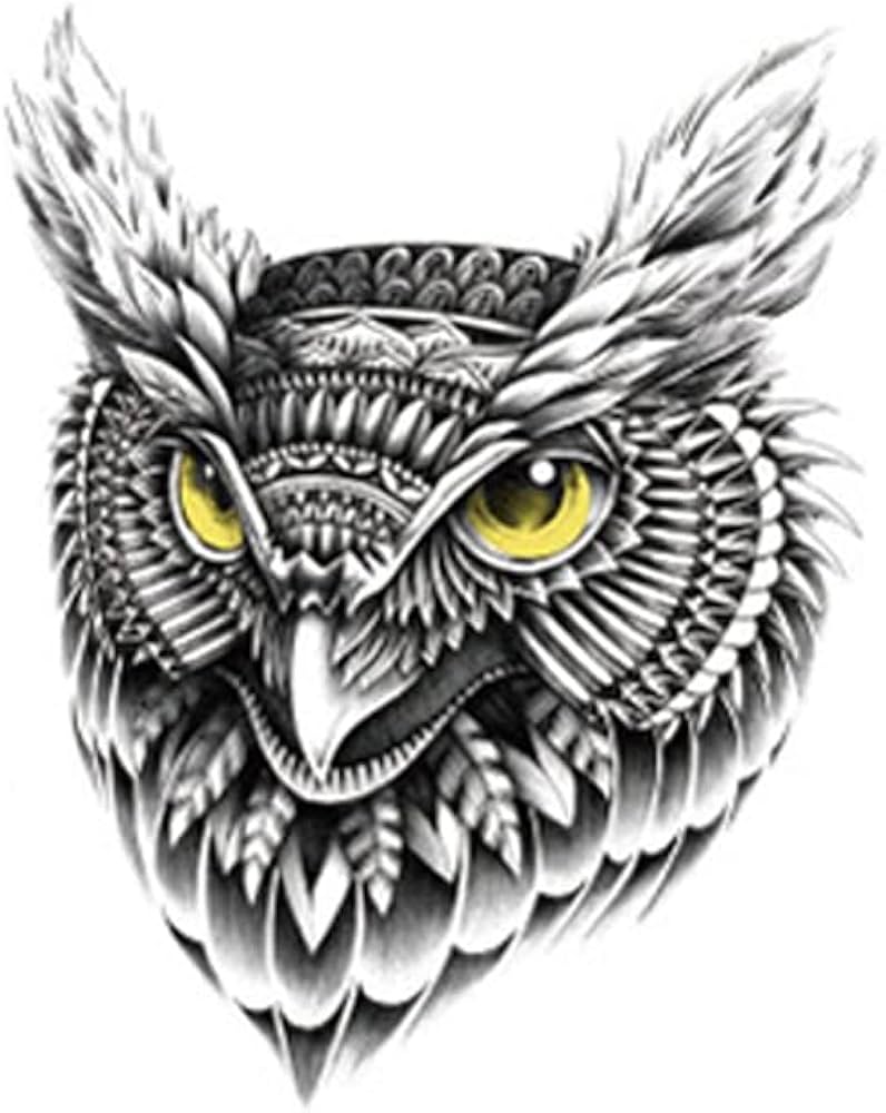 owl neck tattoos for men 0012