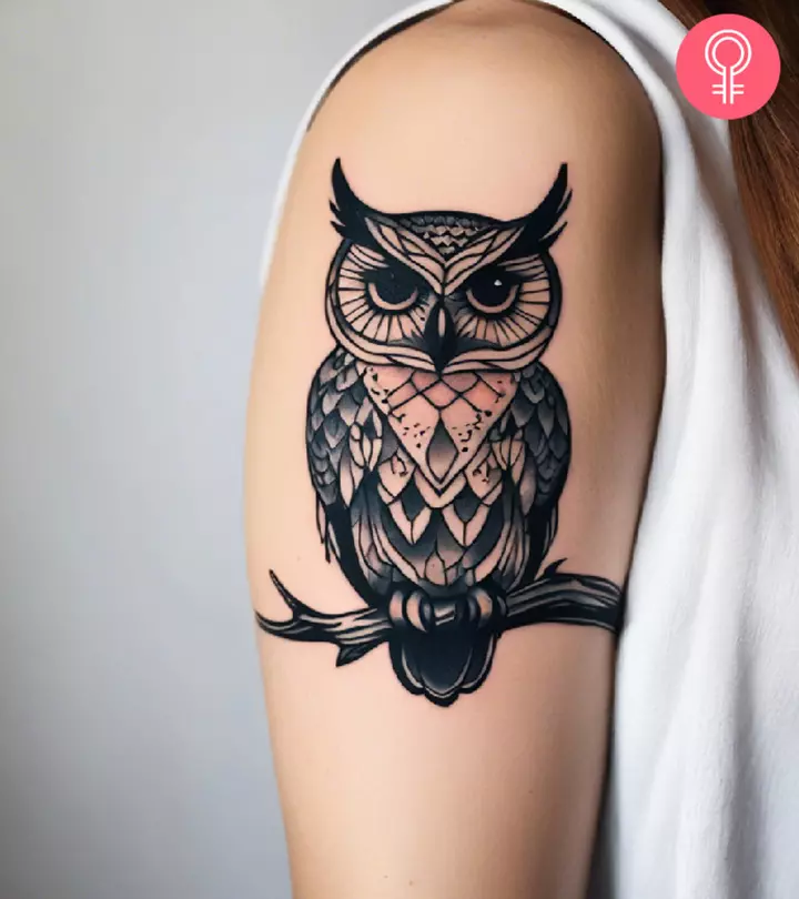 owl neck tattoos for men 0015