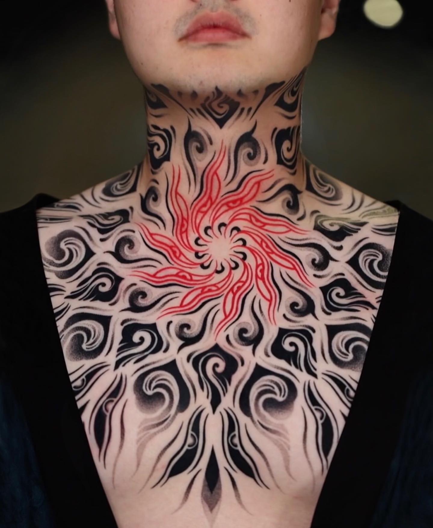 owl neck tattoos for men 0016