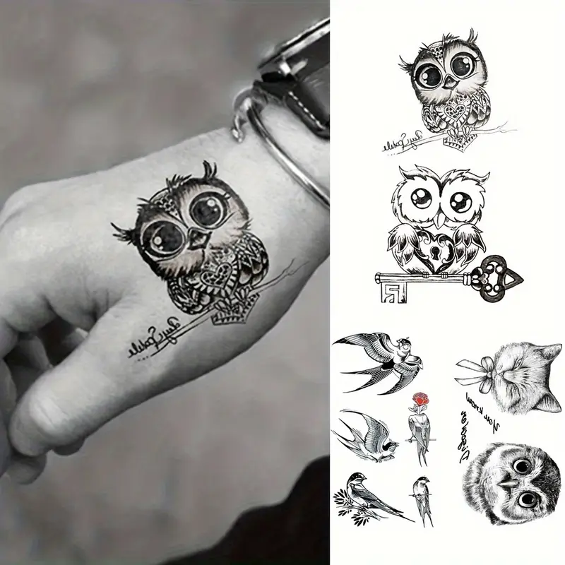 owl neck tattoos for men 0024