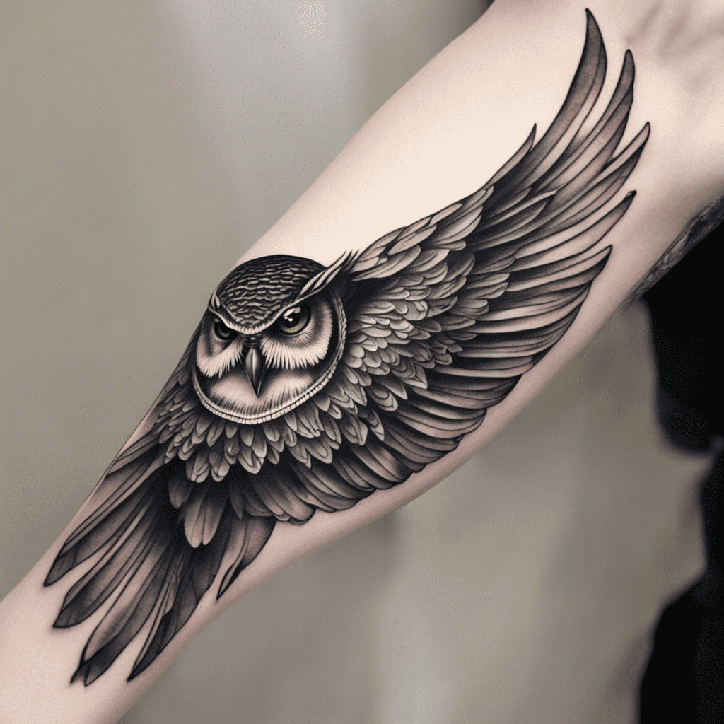 owl neck tattoos for men 0031