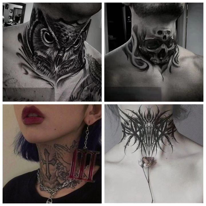 owl neck tattoos for men 0032