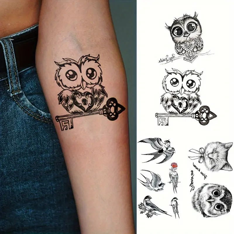 owl neck tattoos for men 0051