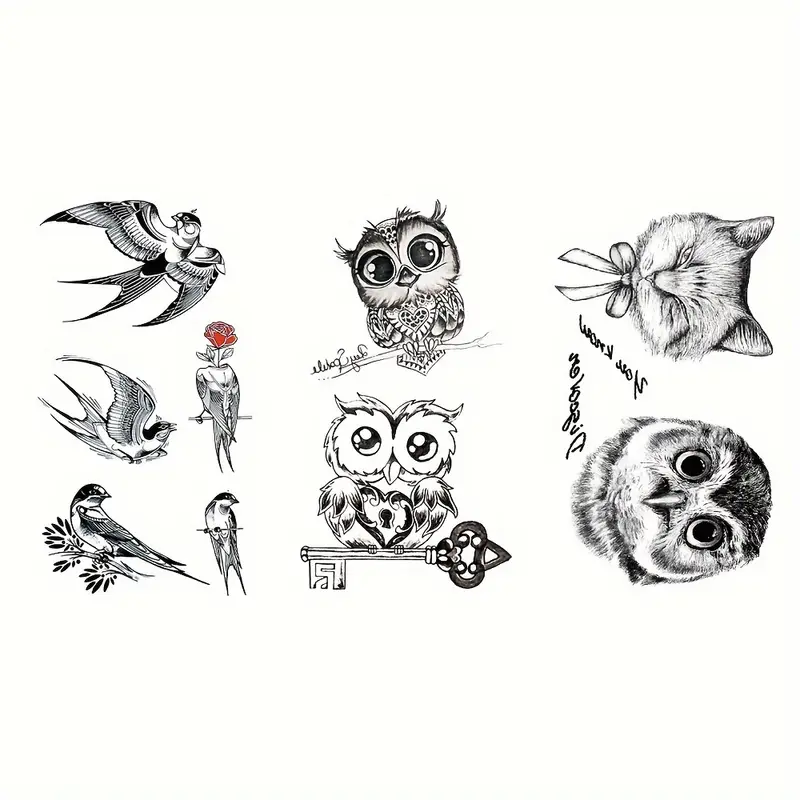 owl neck tattoos for men 0083