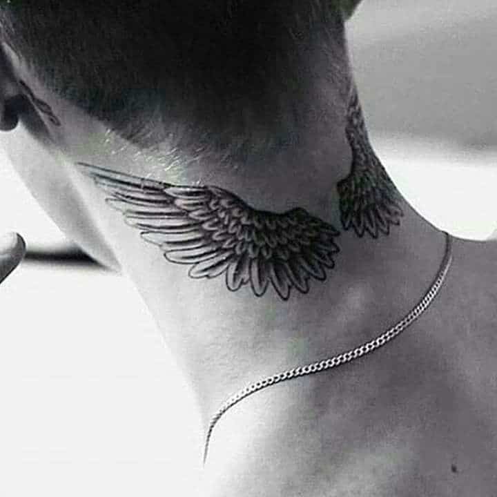 owl neck tattoos for men 0091