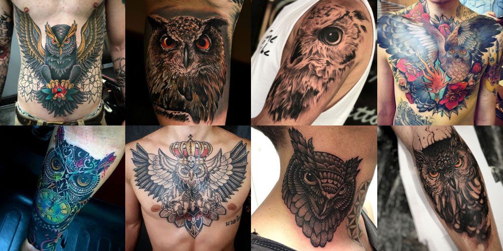 owl tattoos for men 0034