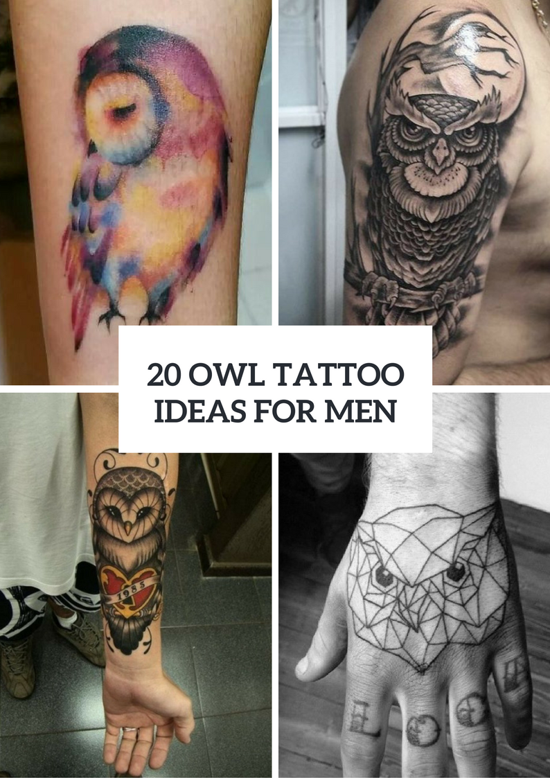 owl tattoos for men 0044