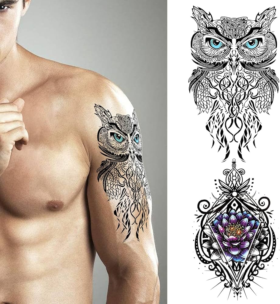 owl tattoos for men 0095