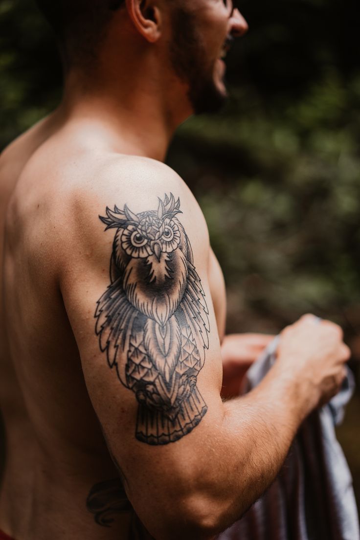 owl tattoos for men 0099