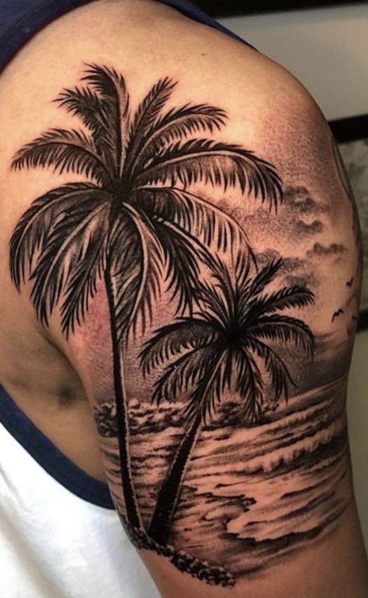 palm tree tattoo symbolism for men