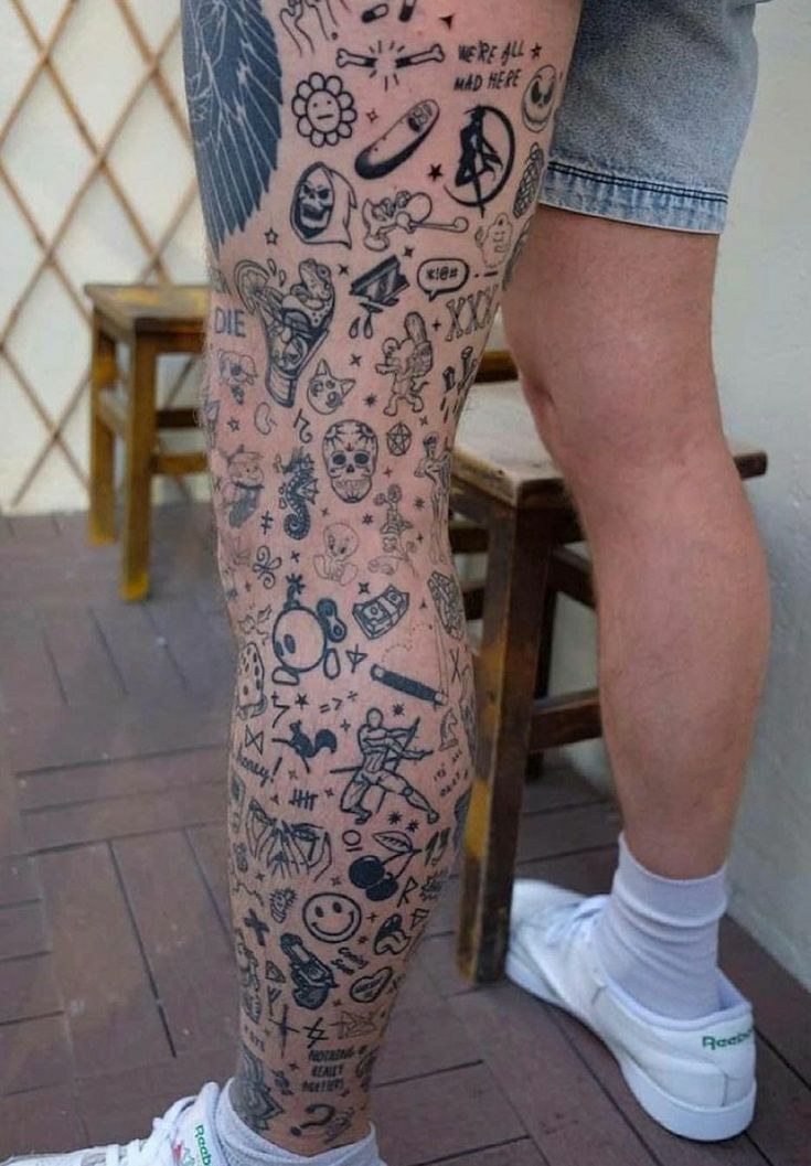 patchwork tattoos for men 0098