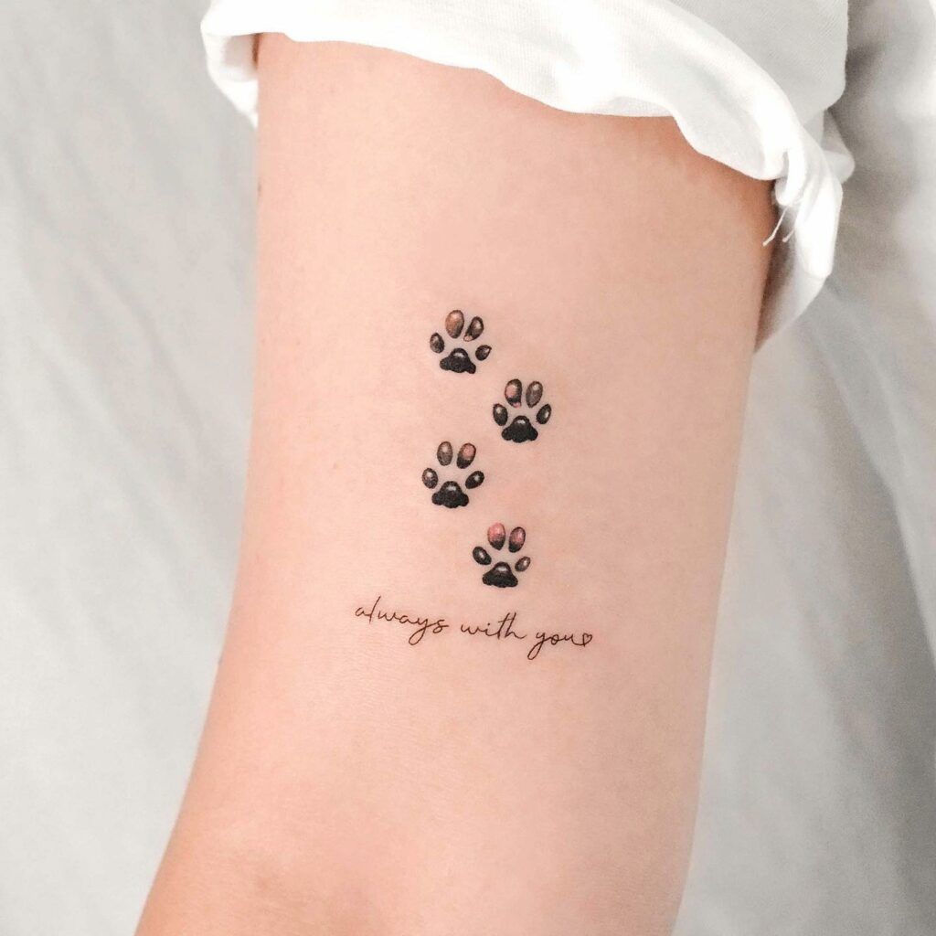 paw print tattoos for men designs