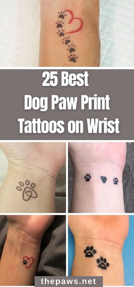 paw print tattoos for men with names