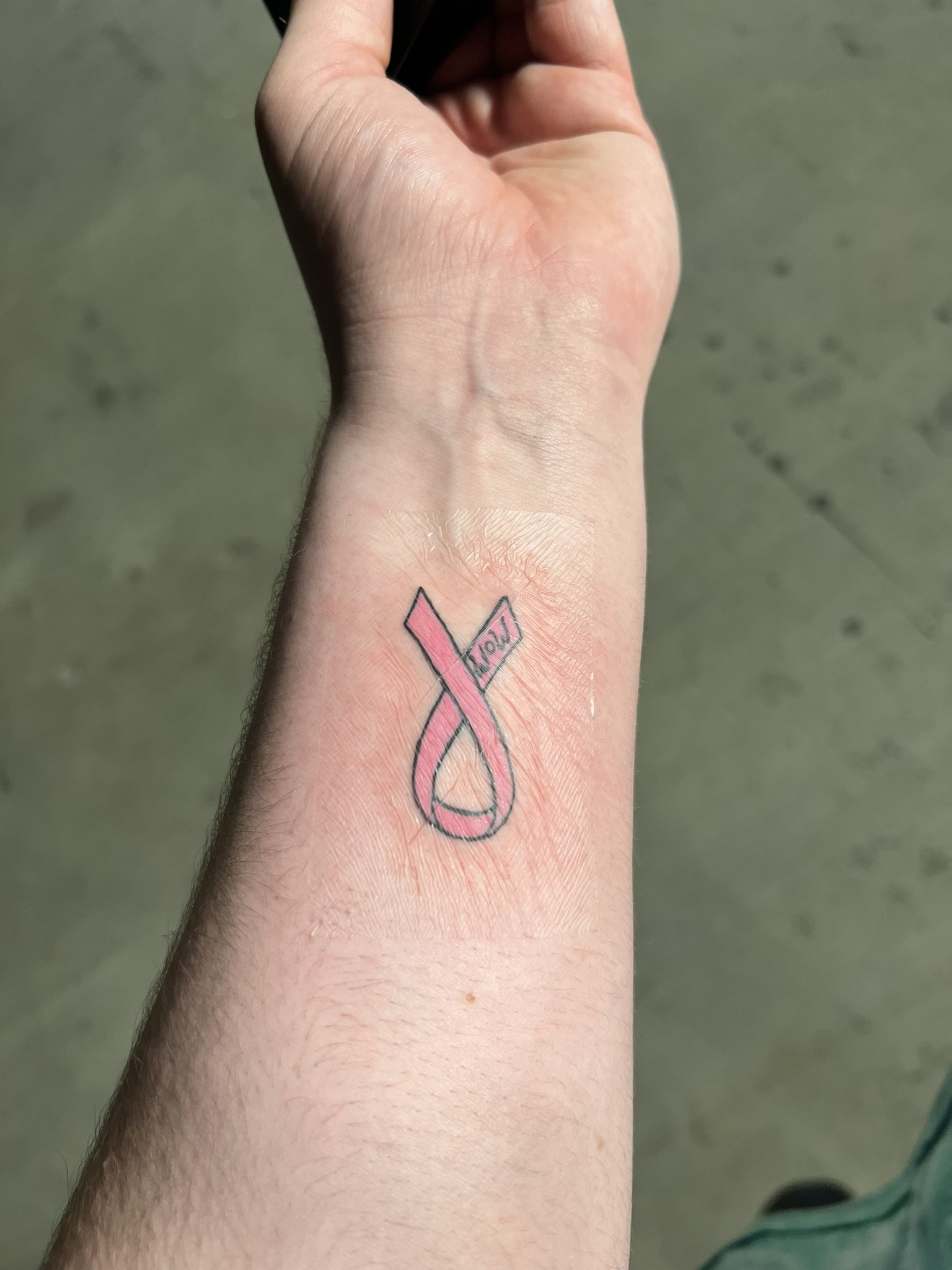 personal breast cancer tattoos for men