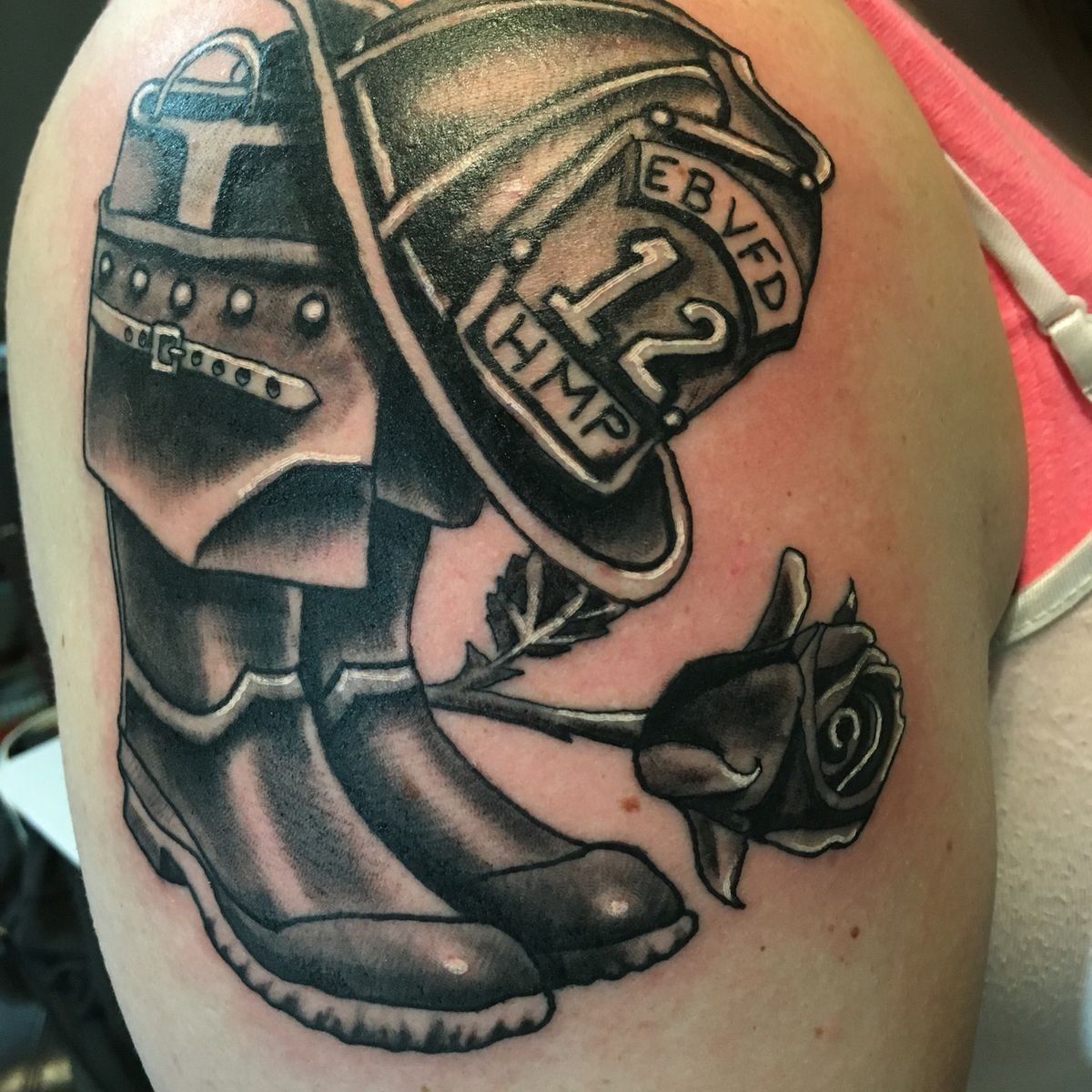 personalized firefighter tattoos for men