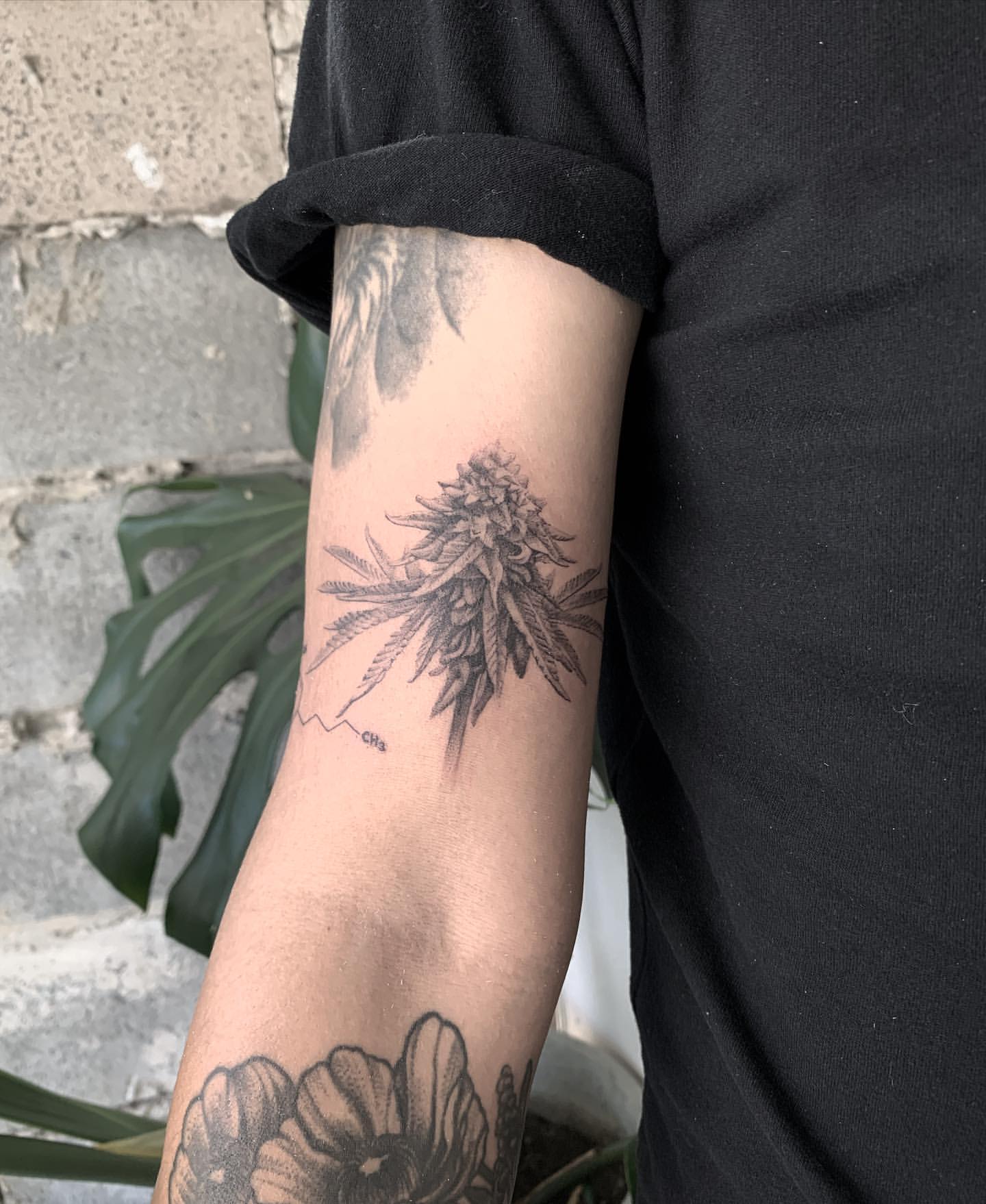 personalized weed tattoos for men