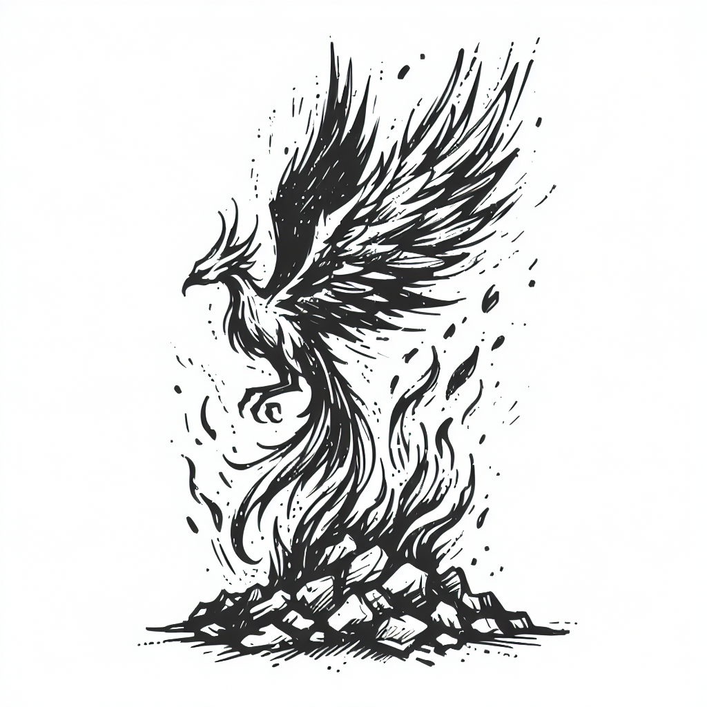 phoenix bird tattoo for men