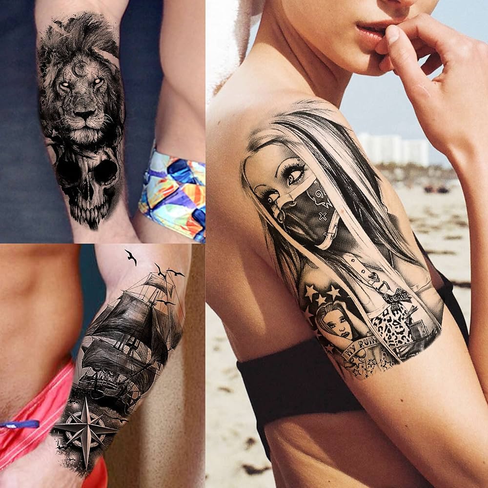 placement of skull tattoos for men on arm