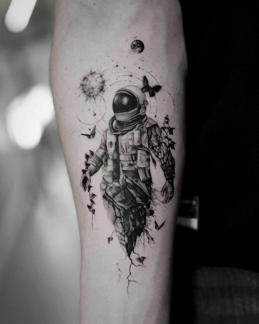 popular astronaut tattoos for men.