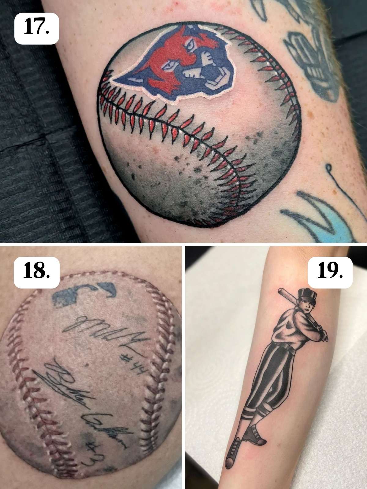 popular baseball tattoos for men