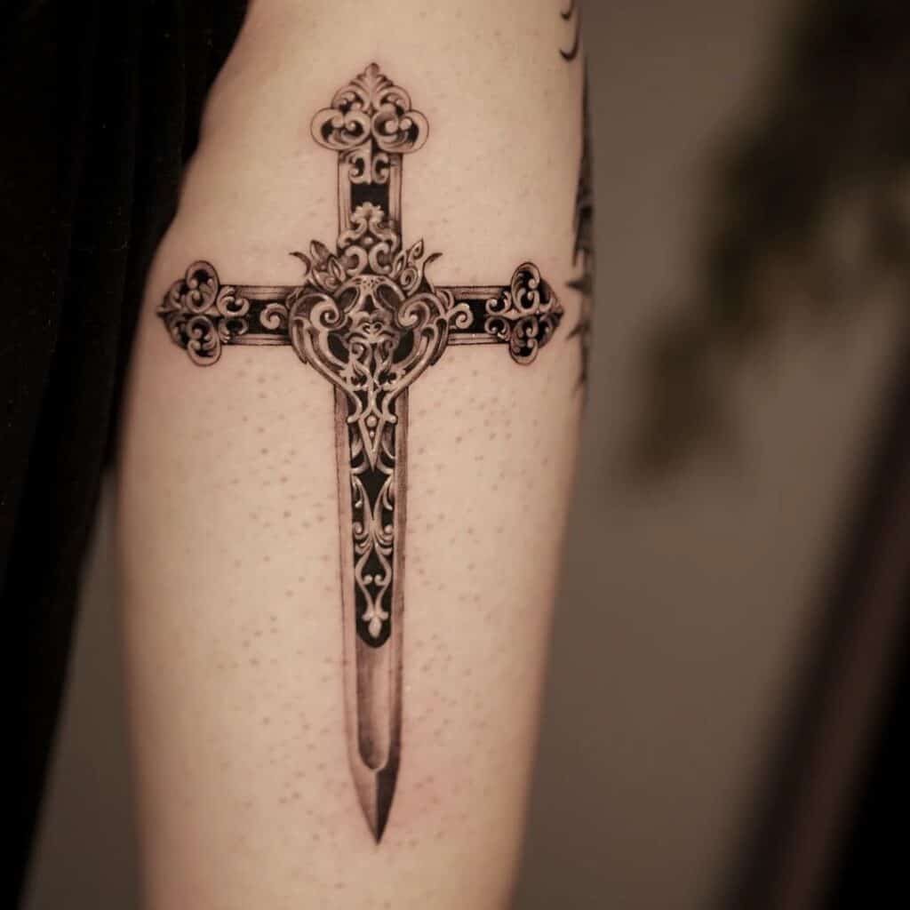 popular celtic Cross tattoos for men