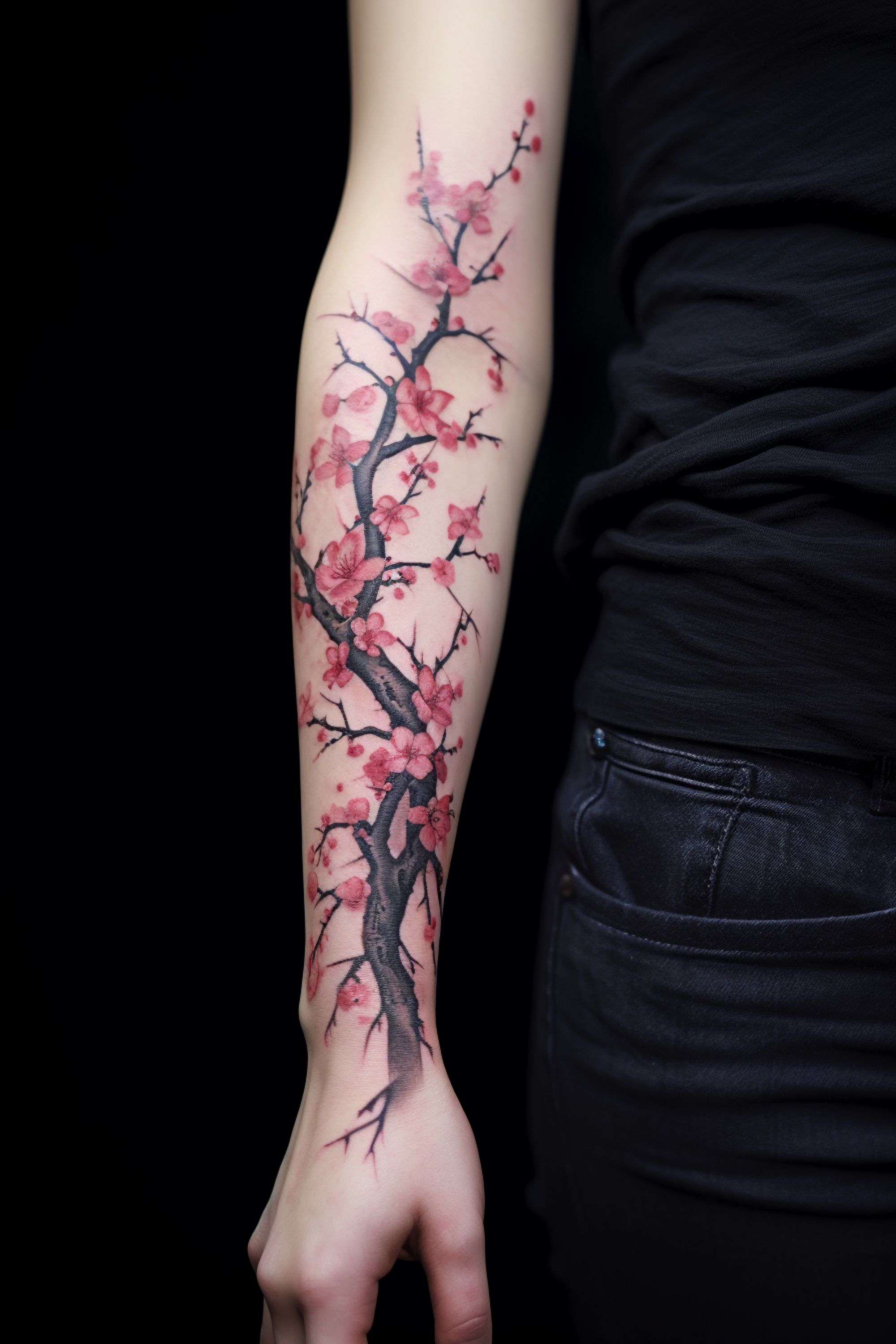 popular cherry blossom tattoo styles for men