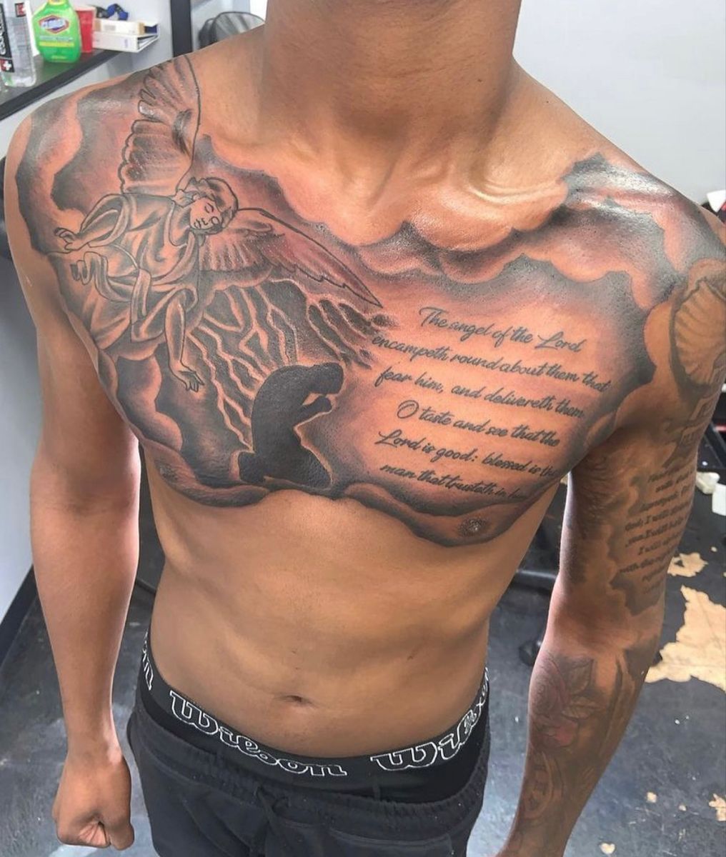 popular chest tattoo designs for black men