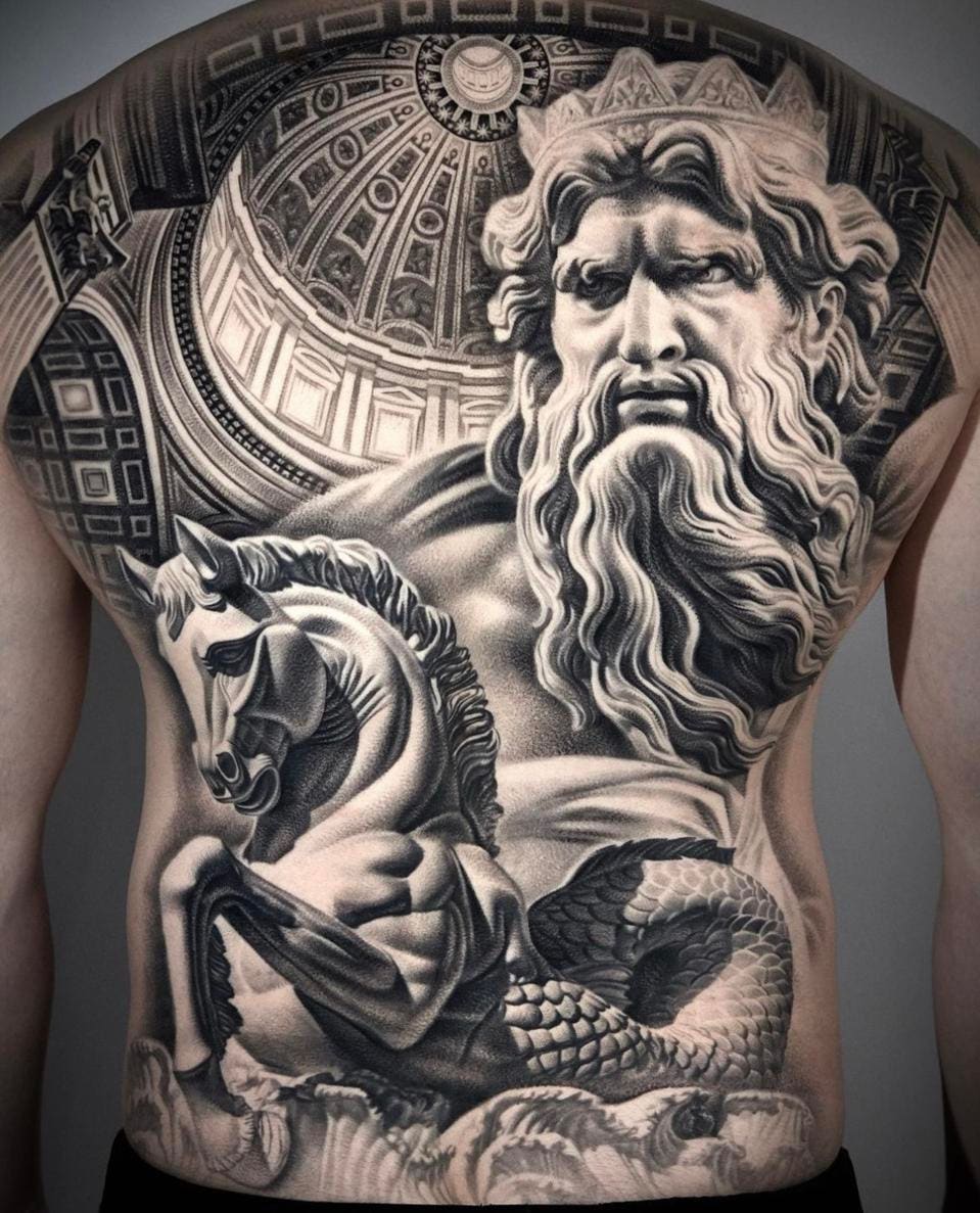 popular designs of greek god tattoos for men