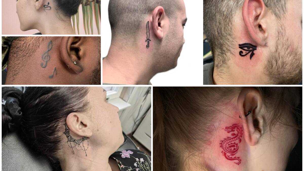 popular ear tattoos for men styles