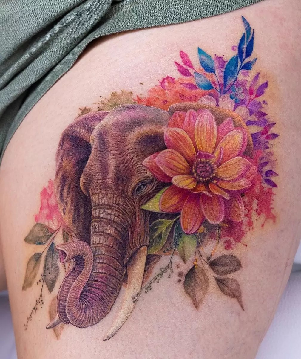 popular elephant tattoos for men.