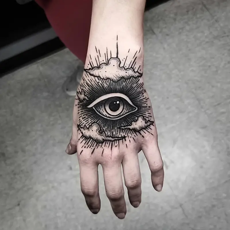 popular eye hand tattoo designs for men