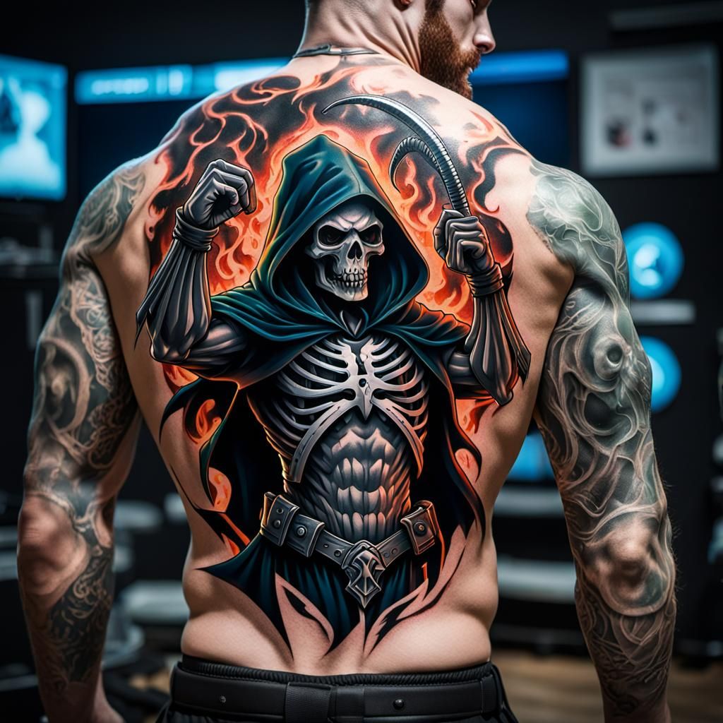 popular Grim Reaper tattoos for men